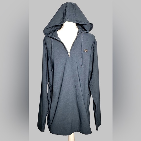 Travis Mathew Navy Topflight Men's Golf Hoodie Jacket - Picture 3 of 7